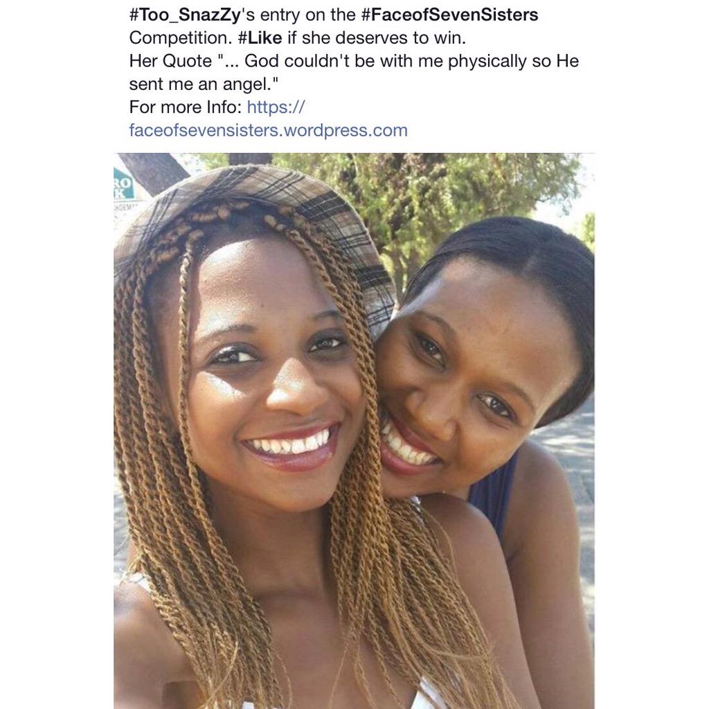 faceof7sisters's tweet photo. Entry from Too_snazzy retweet if you think she deserves to win http://t.co/M9JsolNNcp