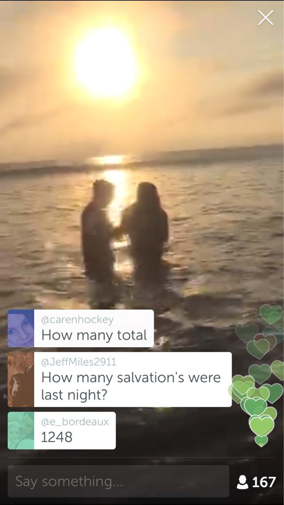 ChrisElrod's tweet image. Watching the ocean baptisms of Gauntlet X this morning on Periscope and rejoicing with @newspring . #GaunletX