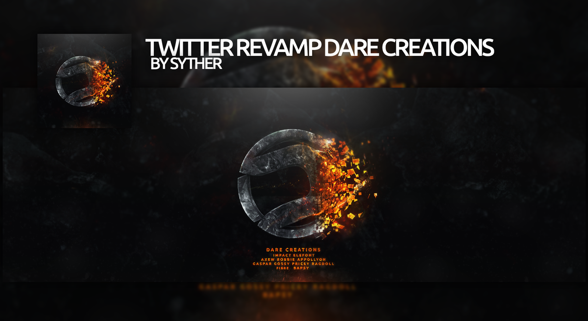 SytherJ's tweet photo. Twitter Revamp for @Dare_Creations 
Rt's and Favs Appreciated!
HD Image: http://t.co/9R46lDppSh
Enjoy! http://t.co/AISNu5GCXR
