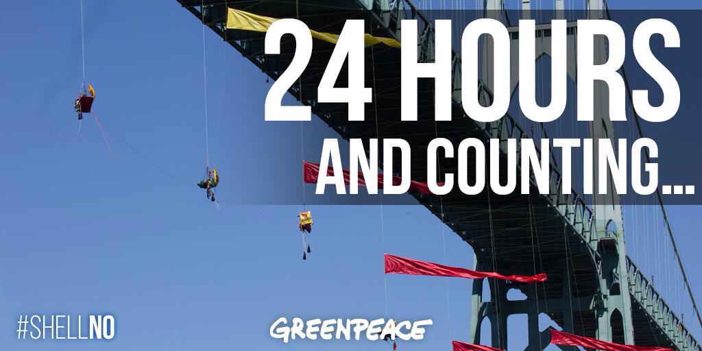 (3) Today my friends block Shell's path, buying precious days in the fight for our planet #PeopleVsShell #ShellNo