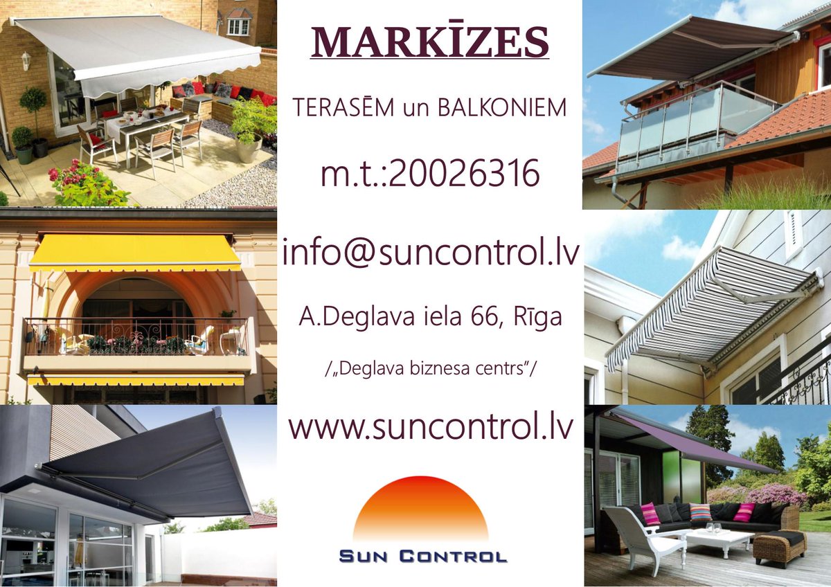 Sun_Control's tweet image. MARKĪZES.
suncontrol.lv