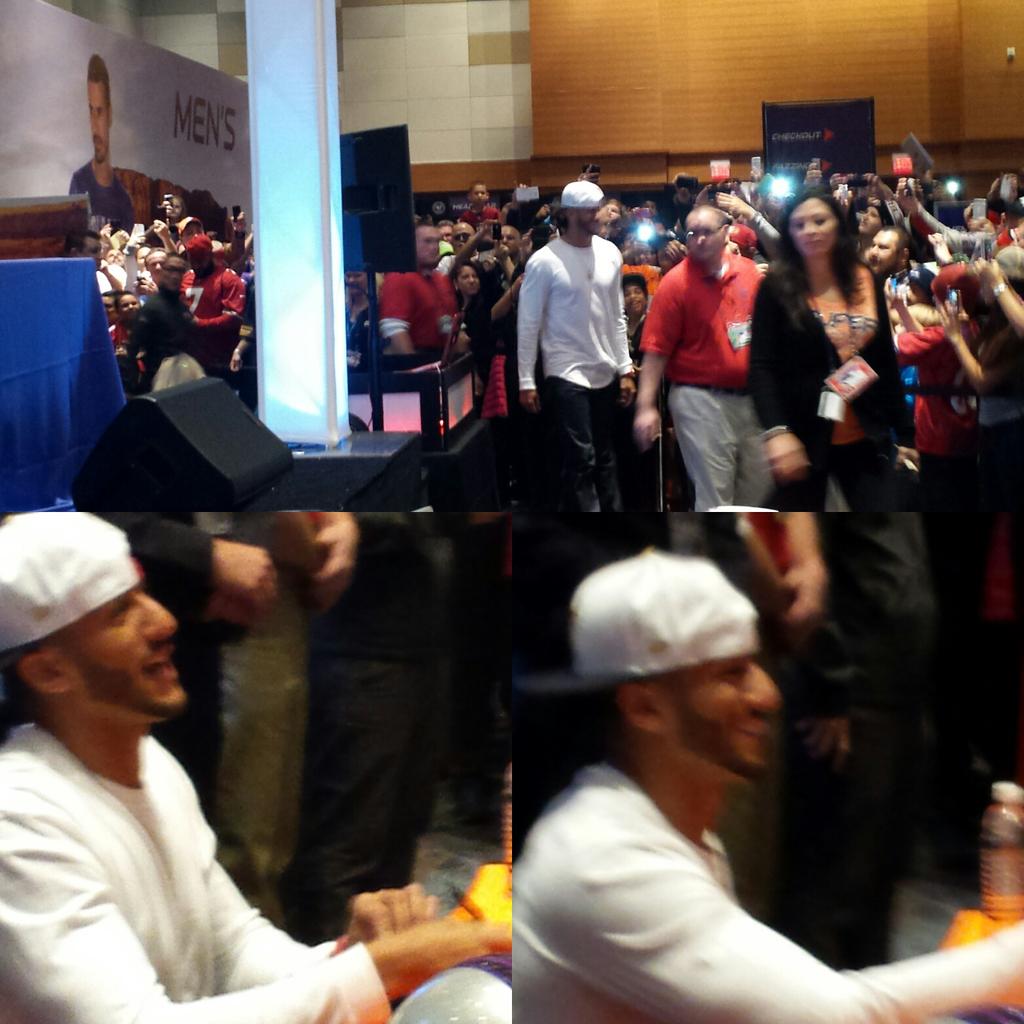 ajmuldrew's tweet photo. TBT,  seeing Kaep at the NFL experience last February in Phoenix. #kaepernick7 @Kaepernick7 http://t.co/TK0MoEfg13