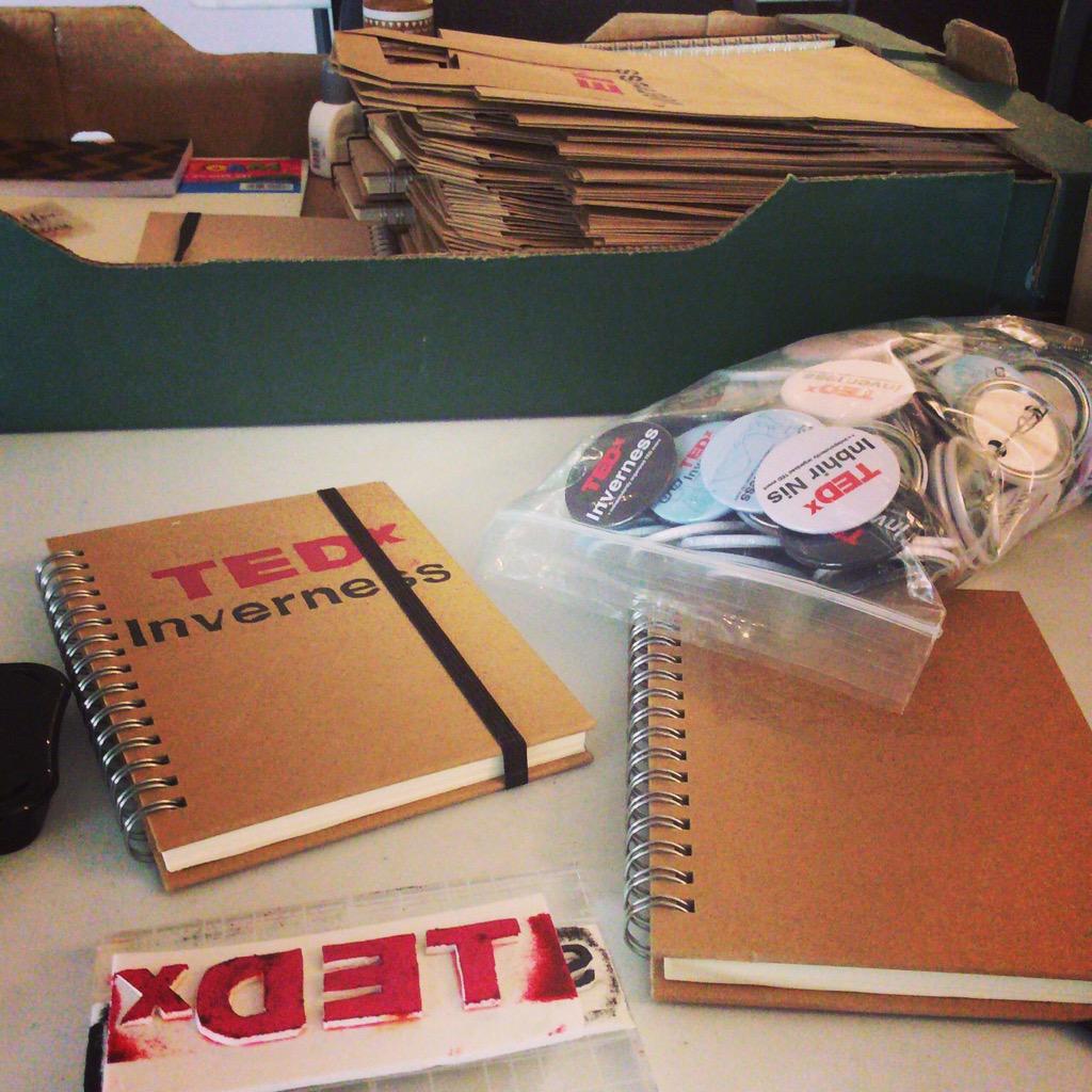 We're busy getting everything ready for tonight.... 3 hours to go! #tedxinverness2015