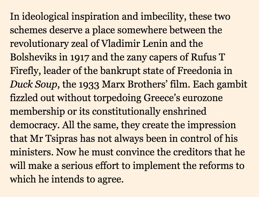 The <a href="/FT/">Financial Times</a> on #Lafazanis's plan to raid National Mint Office &amp; #Varoufakis's parallel currency hack scheme. What a burn!