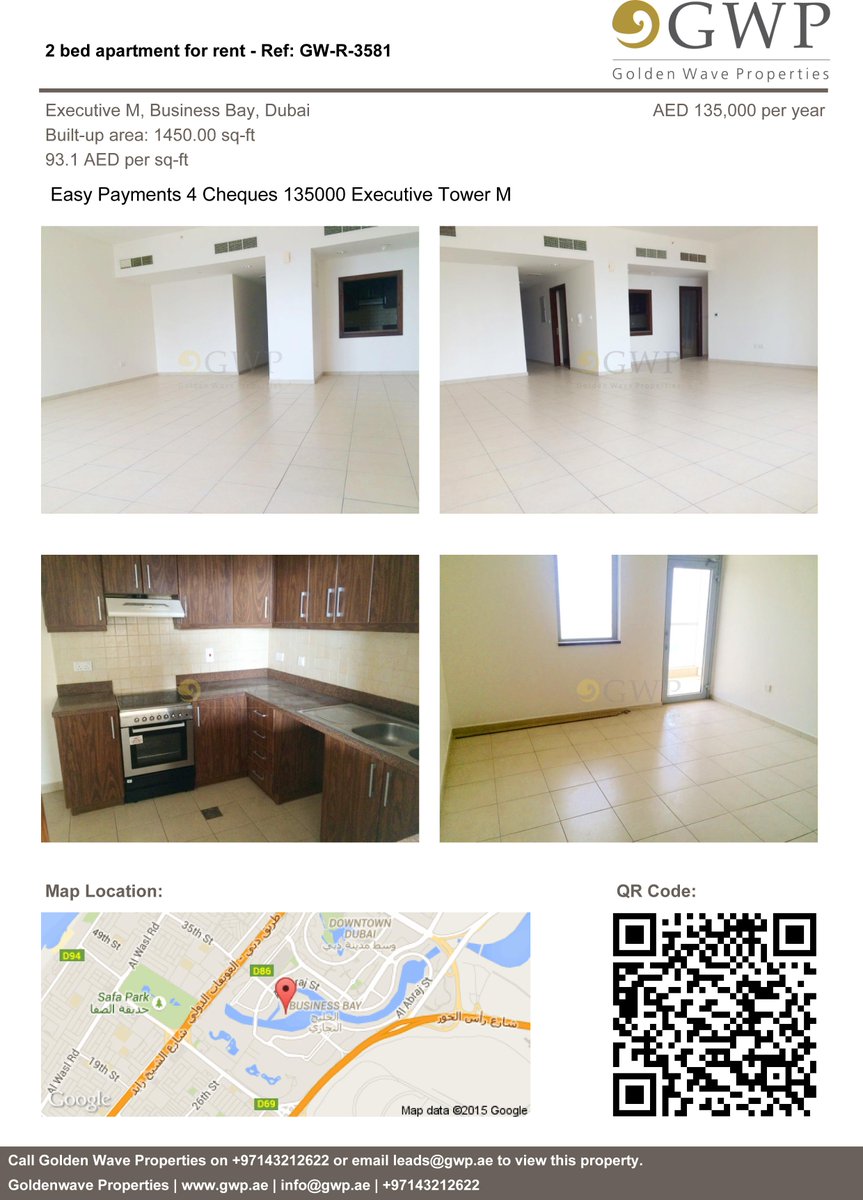 Goldenwaveprop's tweet photo. Easy Payments 4 Chqs 135000 #ExecutiveTower M
https://t.co/l6kzvwUx3i #dubairealestate #dubaiproperties #BusinessBay http://t.co/zxGU2WZt7W