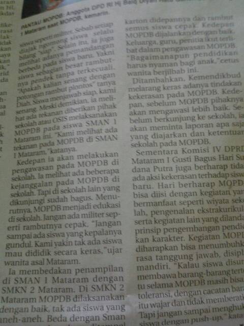 Knp hnya SMANSA sj yg jd sorotan? Sprtiny klian sngaja hendak menelanjangiku dan mmbuatku malu hingga klian puas...