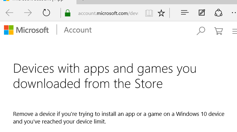RudyHuyn's tweet photo. Not cool, you can only have 7 devices (including phones) using the same Microsoft id #Windows10 #isItABug? http://t.co/D9mhvhygrX