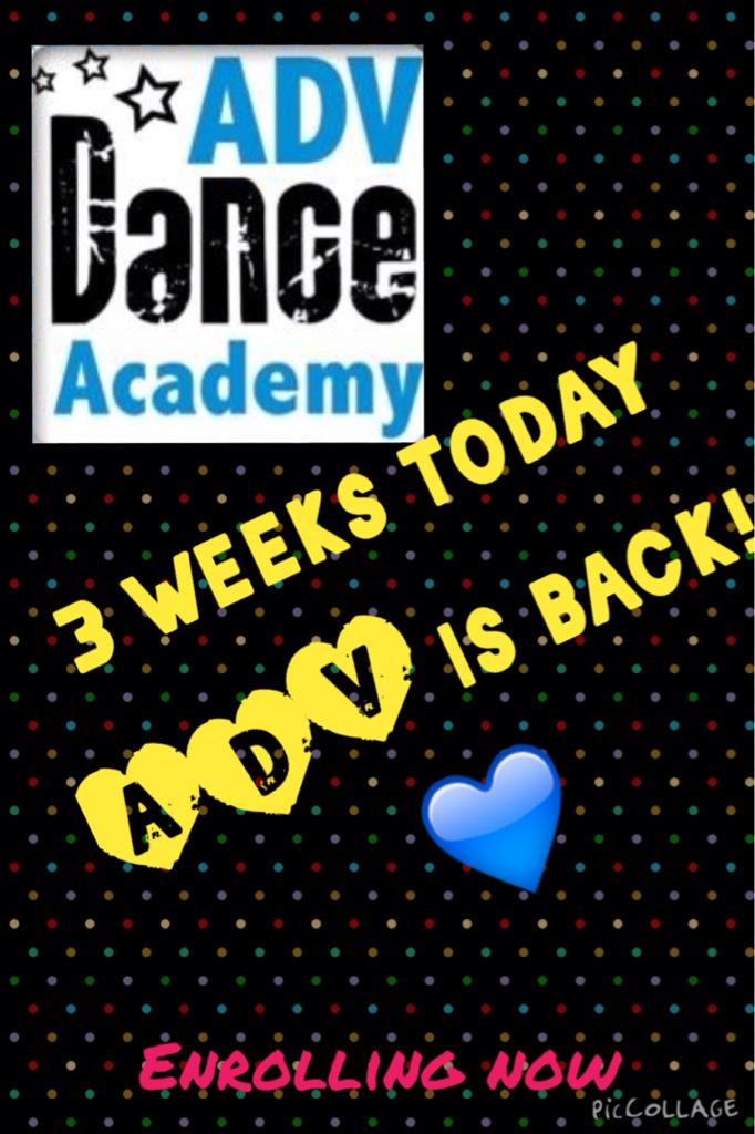 ADVDanceAcademy's tweet photo. We can't wait!!! We miss all our dancers so much! The countdown is on 😁 http://t.co/wj3mAdrEF8