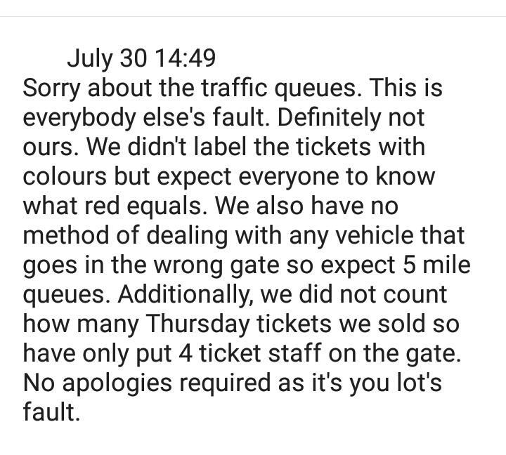 suggs69's tweet photo. @KendalCalling important traffic info #SeeYouInTheQueue http://t.co/TTjFJDnMrJ
