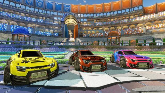 PlayStation's tweet image. Rocket League Supersonic Fury pack coming this August: bit.ly/1KAPSap New cars, paint types, wheel sets, more