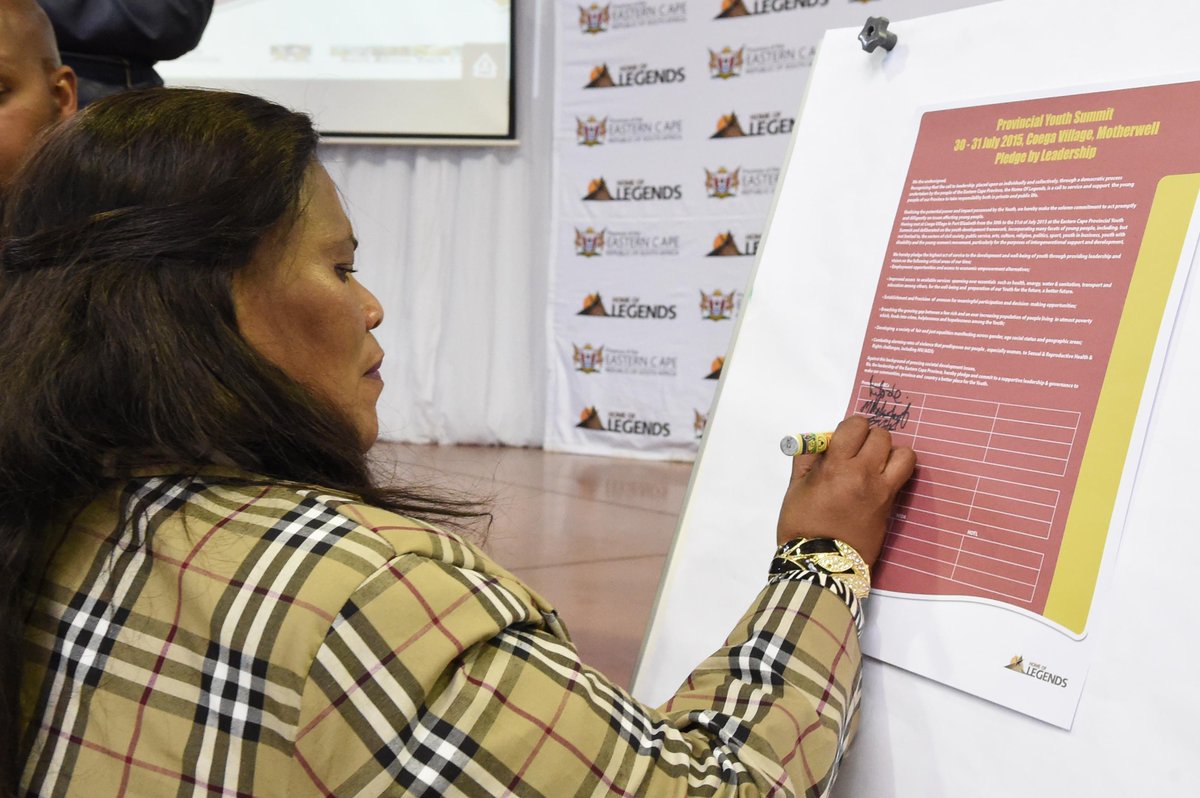 EcPremiers's tweet photo. MEC Marawu signing youth pledge on behalf of Roads and Public Works. http://t.co/2W3WMPol9V