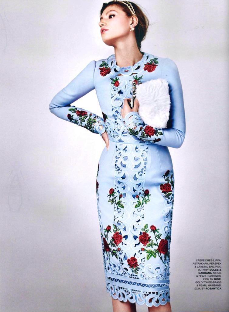 dolcegabbana's tweet photo. #DGrose on Tatler UK. http://t.co/rWvPNuKdzK
