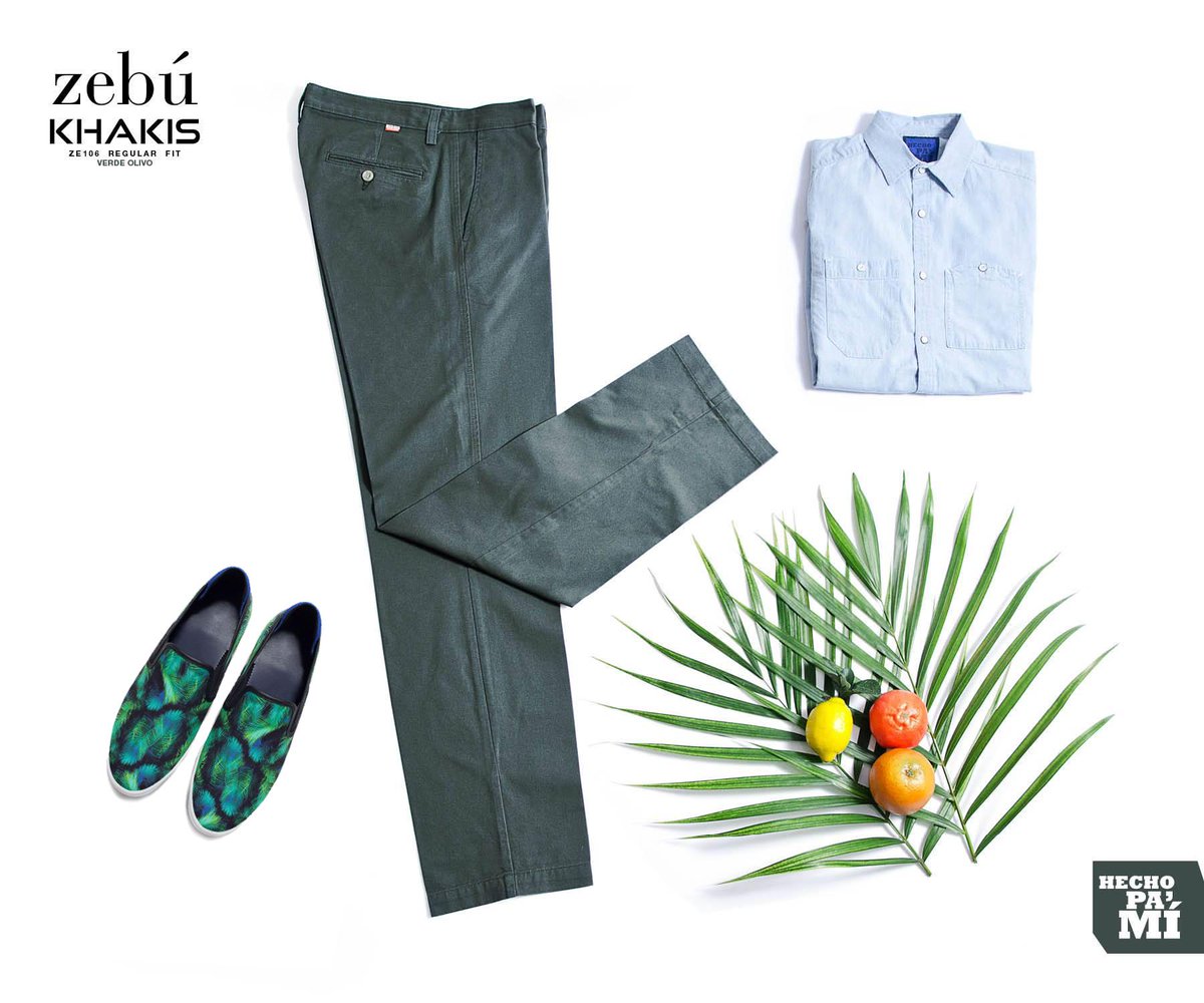 ZebuJeans's tweet photo. #Outfit Fiesta Tropical- #ZE106 Corte #RegularFit Verde Olivo.  

Mantente #Fashionista con #ZebuKhakis  
#HECHOPAMI http://t.co/GNJa0UM4D1