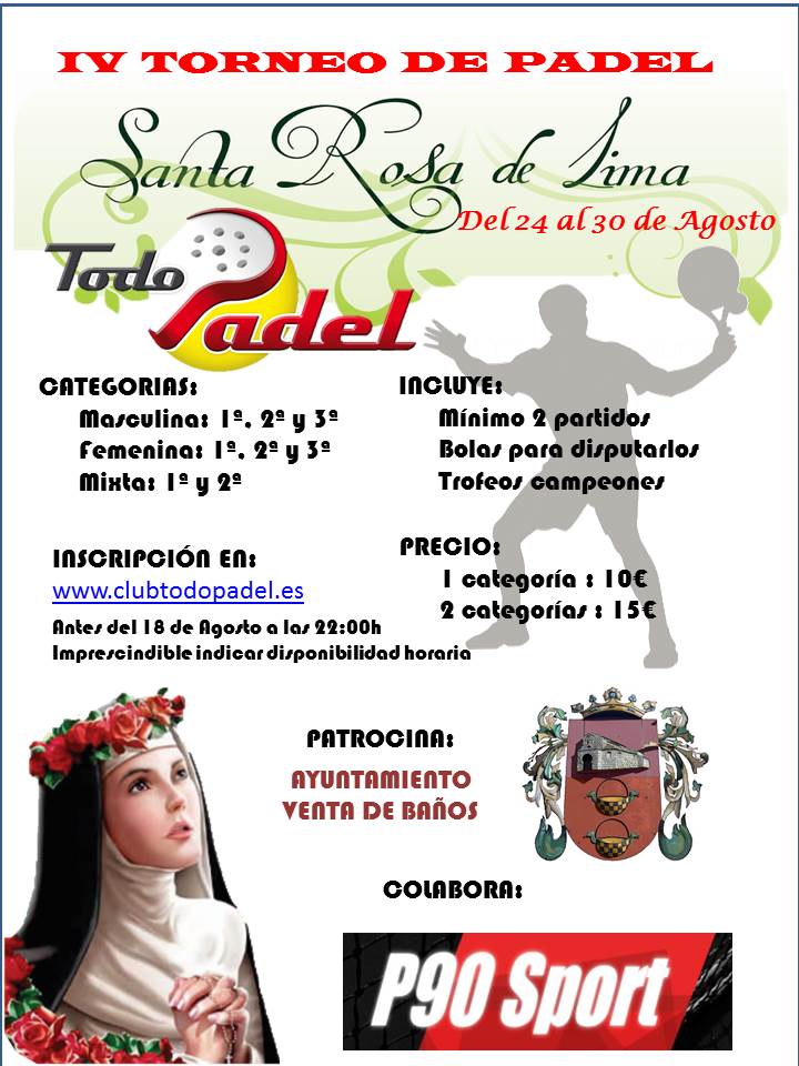 ClubTodopadel's tweet photo. TORNEO SANTA ROSA 2015!!! 
inscripcion en: http://t.co/dSGDJiH1LH http://t.co/kyN4miuSjR