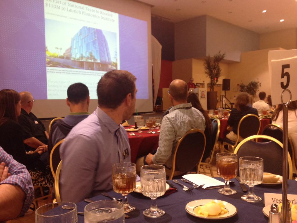 dmbieg's tweet photo. #uabrand discussed at UA Marketing Symposium with Tony Proudfoot. http://t.co/kSkCihrNgU