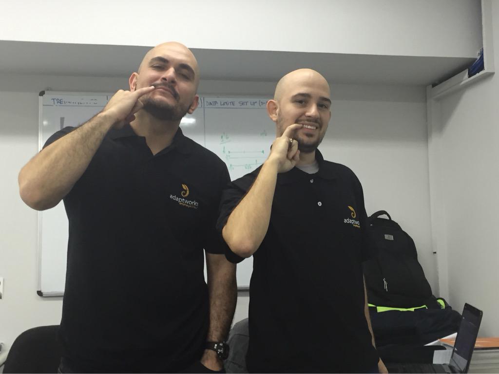 manoelp's tweet photo. Mini-me :-) "@marcinho02: @manoelp ... Cc: @rafajagua @adaptworks \o/ #oclone #superacao #adaptworkers http://t.co/lWCfCoNx16"