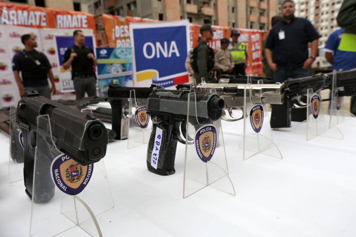 Estas fueron las armas inutilizadas en el marco del Plan Nacional de Desarme efectuado en Ciudad Tiuna #PatriaSegura