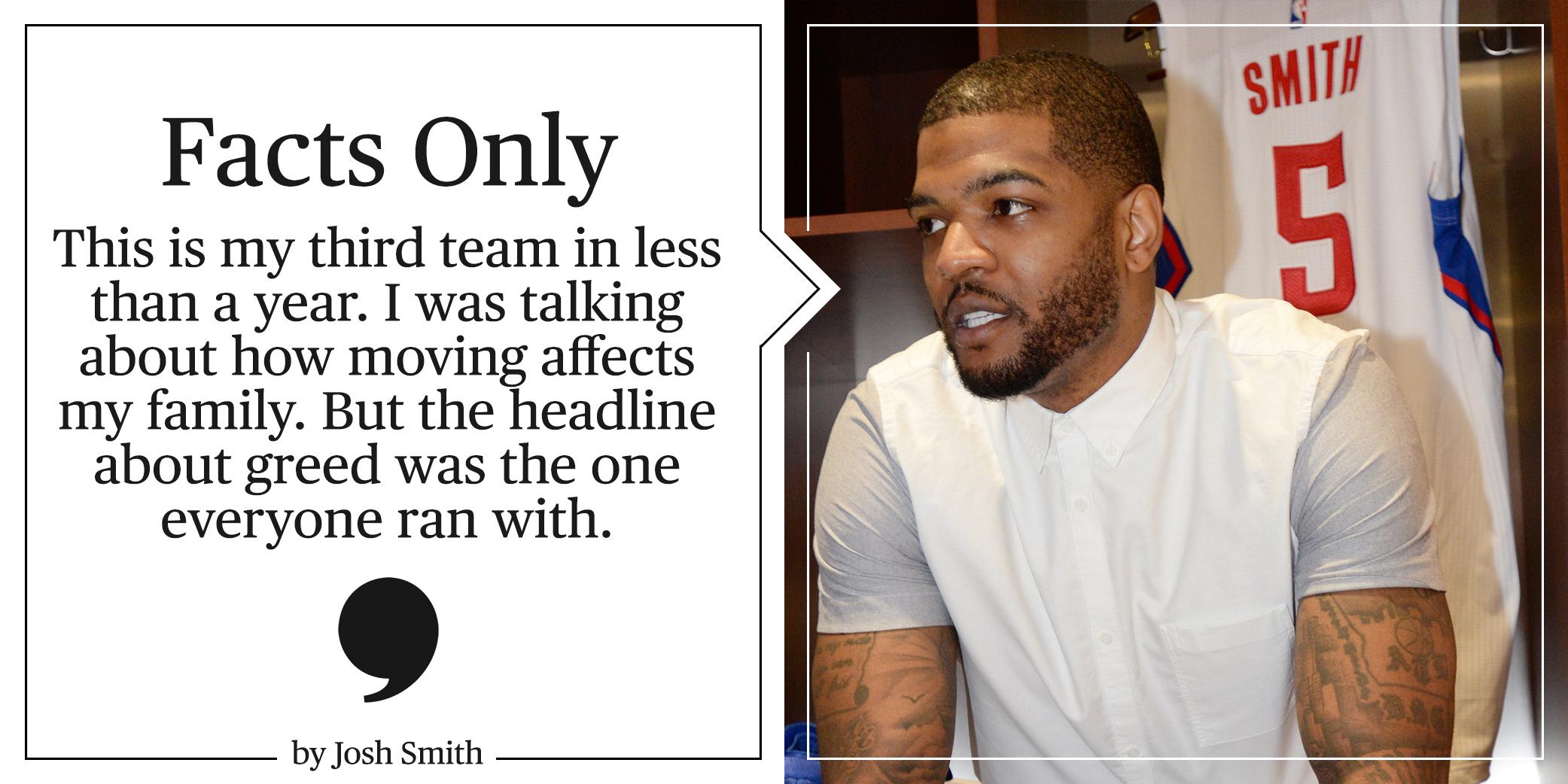The Players' Tribune on Twitter: New @LAClippers forward Josh Smith wants  to clear the air   / Twitter