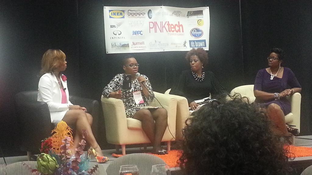 Dejuaii's tweet photo. "She's Gotta Have It" - @DryerBuzz w/ camera in hand, talking #periscope @ #pinktech2015 ATL - take note @SpikeLee http://t.co/iNd0Afm1cy