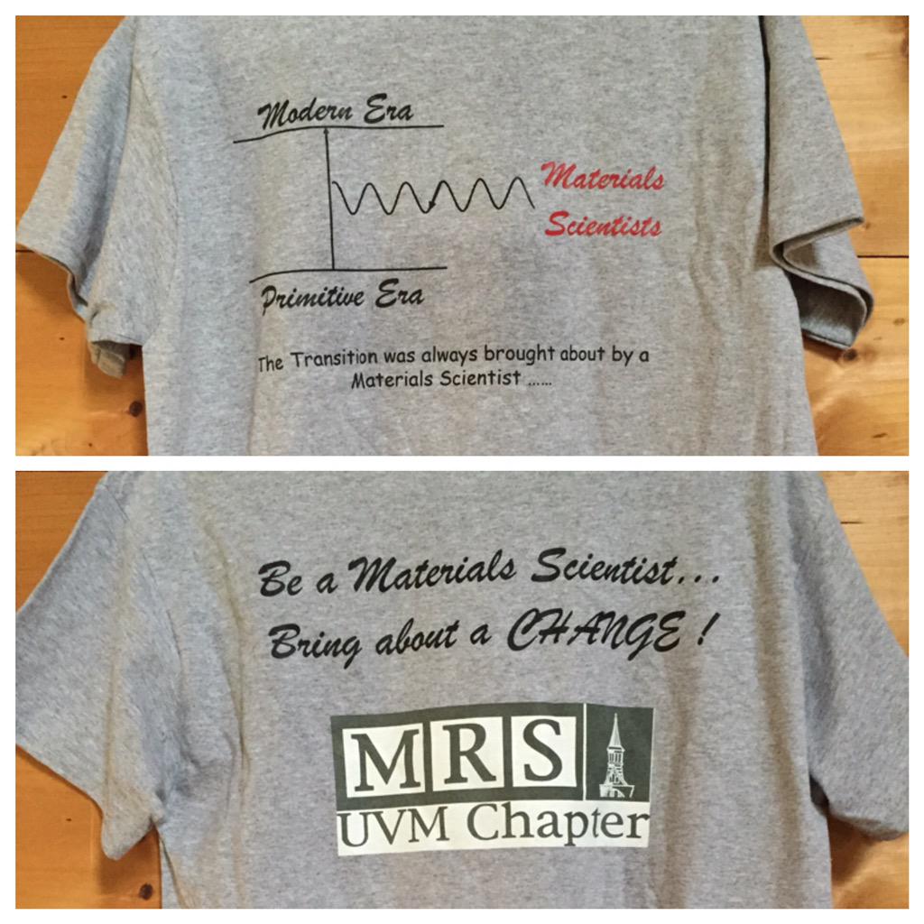 MRSUVM's tweet photo. Winning #materials res. soc. chapter t-shirt design by Sanghita Segupta! @Materials_MRS #UVM @uvmcems @uvmphysics http://t.co/r1VENn70FT