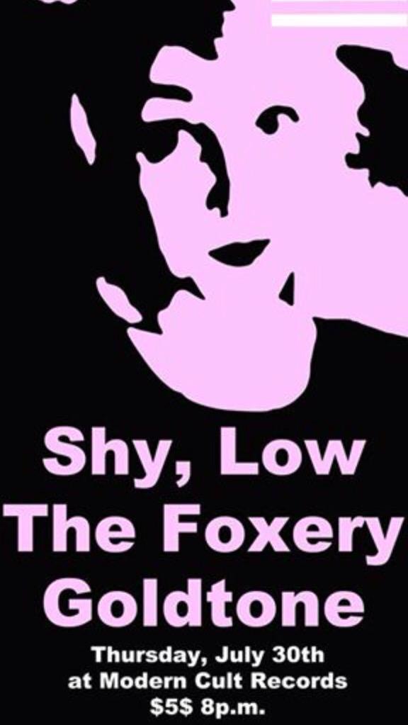 Tonight go see <a href="/ShyLowMusic/">Shy, Low</a> and <a href="/TheFoxery/">The Foxery</a> at <a href="/moderncult23/">Modern Cult Records</a>. You will not be disappointed.