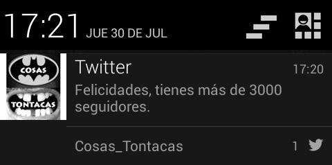 Cosas_Tontacas's tweet photo. ¡¡¡3.000 FOLLOWERS!!! 

Esto se merece una cerveza bien fría y un cambio de avatar =D http://t.co/F5dNdRnENv