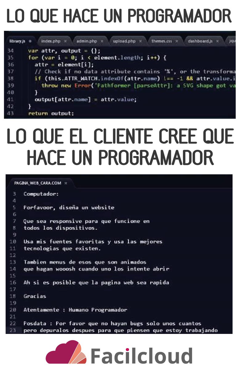 facilcloud's tweet photo. Diferencias entre lo que hace un #programador y lo que cree su cliente #Chiste http://t.co/oAuHjivJPX