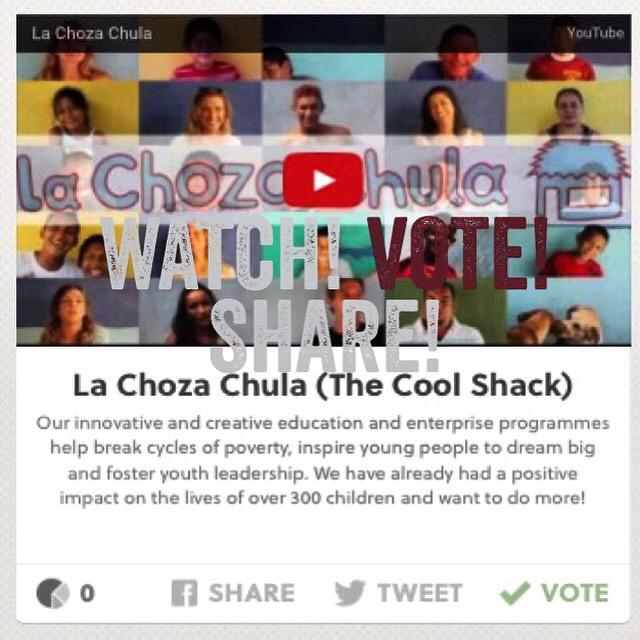 SheckFoundation's tweet photo. Click here to learn about #BeTheChange finalist @LaChozaChula #WatchVoteShare http://t.co/N2e6Z8jhaX http://t.co/9d0Bsp79nL