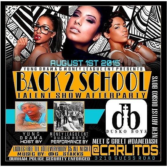 ColeGotEmFien's tweet photo. Saturday. @YungDramaReal Takes Over Durham, No. Carolina Giving Back to Teens Featuring #DuskoBoys #MoneyLeagueEnt RT http://t.co/E24fNz0Oo0