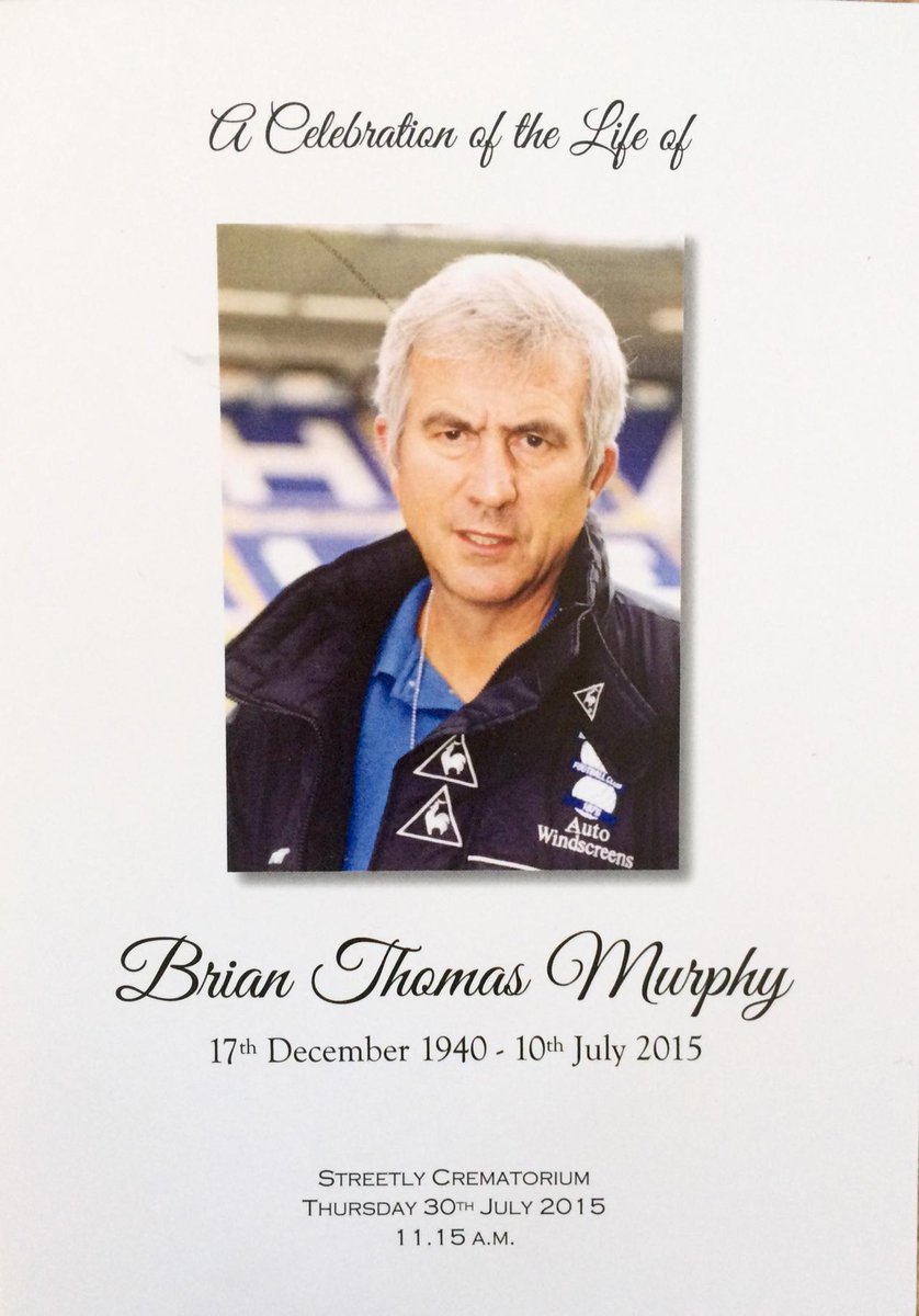 BCFC's tweet photo. We said goodbye to one of our dearest friends today, Brian Murphy. He will be forever in our hearts. RIP Murph #BCFC http://t.co/3uCq8kgCCY