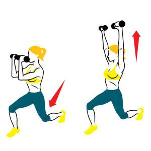WellFIT_You's tweet photo. Lunch break #workout 4: Split Squat with Arnold Press http://t.co/ExzoF18IZv