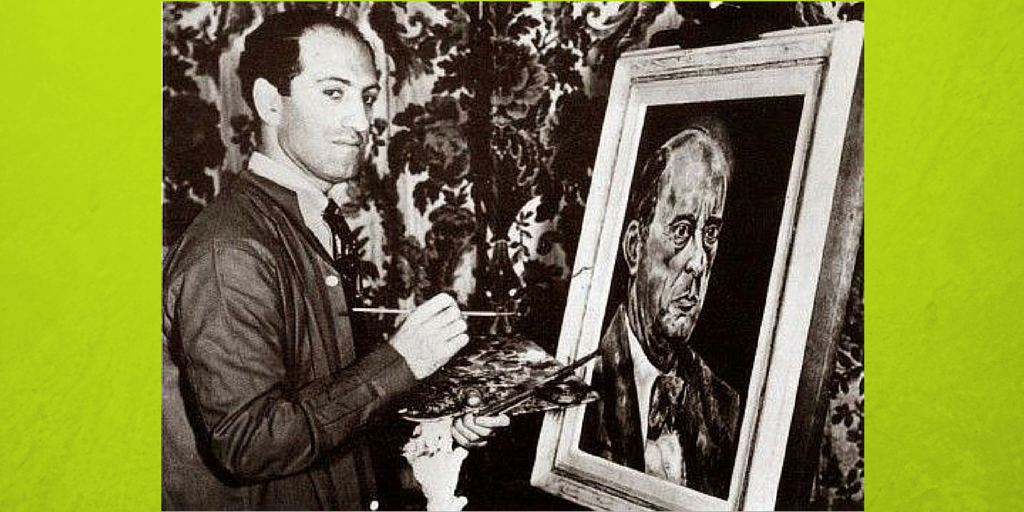 George Gershwin painting Arnold Schoenberg #ICanPaintAPrettyGoodWorm #MySticksAreGoodToo #ClassicalMusic