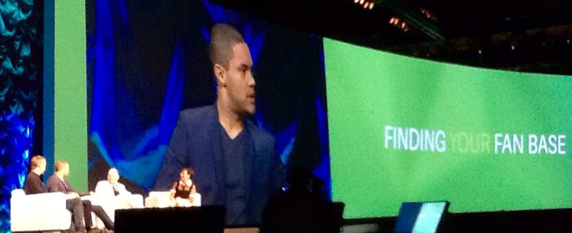 SKellyCEO's tweet photo. People have had and still have an insatiable need to be heard - @Trevornoah talking social media #SageSummit http://t.co/ZhmZIzG08v