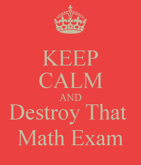 status over exam maths calm