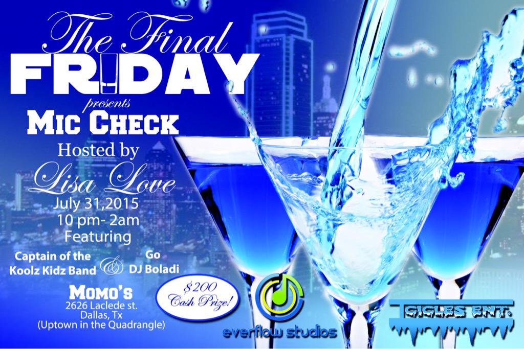 icicles_ent's tweet photo. #TheFinalFriday is almost here! $200 CASH and 2 FREE hours of studio time! Contact us to signup! #openmic #iciclesent http://t.co/iAKxeEGcr0