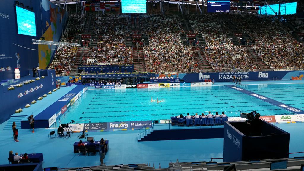 pechinardet's tweet photo. Finale Nat Synchro mixte @virginie_dedieu et Benoît #Beaufils @FFNatation Mondiaux #Kazan2015 http://t.co/J4hwl1r4nP