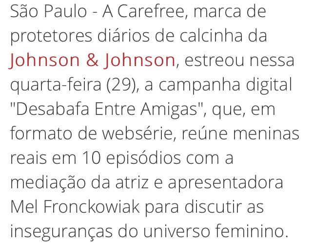 Melporai's tweet photo. Carefree estreia websérie "Desabafa Entre Amigas" com a mediação da atriz Mel Fronckowiak. #melporaí http://t.co/twcFJkX3vE