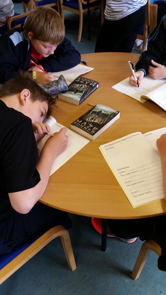 KHCALibrary's tweet photo. Sad it was my last stint @KHCAsummer today but great work everyone on #themazerunner #summerschool #books #reading http://t.co/eJuzkdBMqp