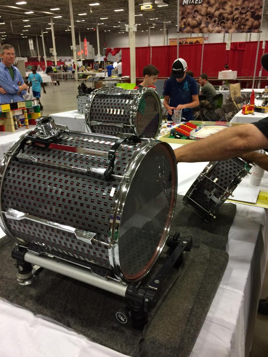 LEGO drum kit that actually gigs out! #BrickFair