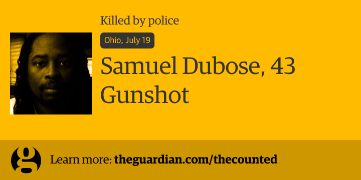 thecounted's tweet photo. You can now find all the @GuardianUS' coverage of #SamuelDuBose in one place http://t.co/RbXyTH0cVK http://t.co/hLC4twFZey
