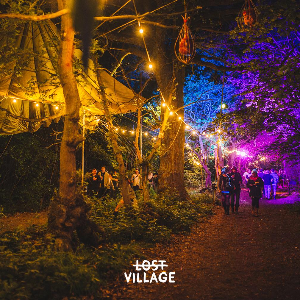 lostvillagefest's tweet photo. Follow the lights... #lostvillagefestival 🌲🔮 http://t.co/O248ggpxYN