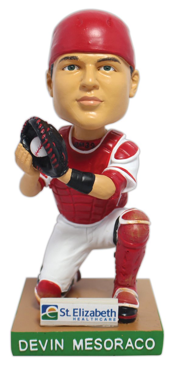 Reds's tweet photo. Tweet us the name of the friend you’d like to give a Mes bobblehead &amp; tag with #RedsWinItFirst to be entered to win. http://t.co/vlfUOimoOo