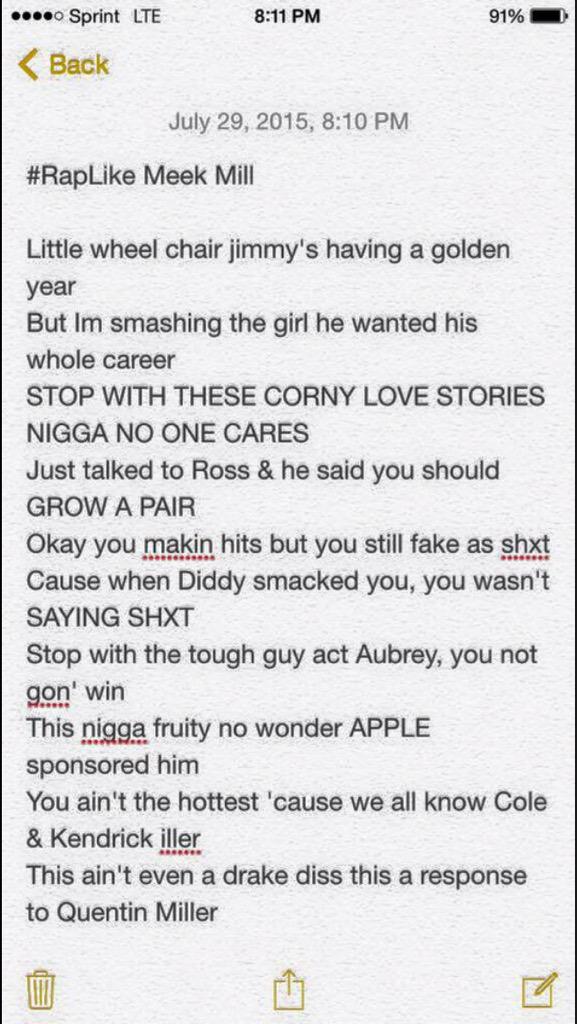 envyramon_'s tweet photo. LMAOOO they really be snapping for meek 😂 http://t.co/Doa0EtYeQ6