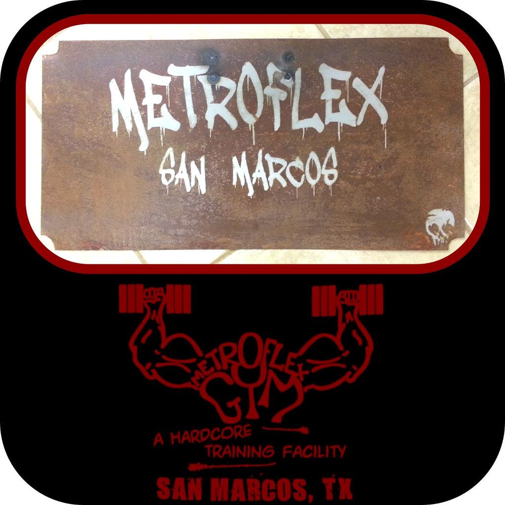 RenegadeMetalTX's tweet photo. Messing around with some sign work for our Metroflex Gym in San Marcos, TX. 
#RenegadeMetal #art #gym #metal #sign http://t.co/RPH10d2zyO