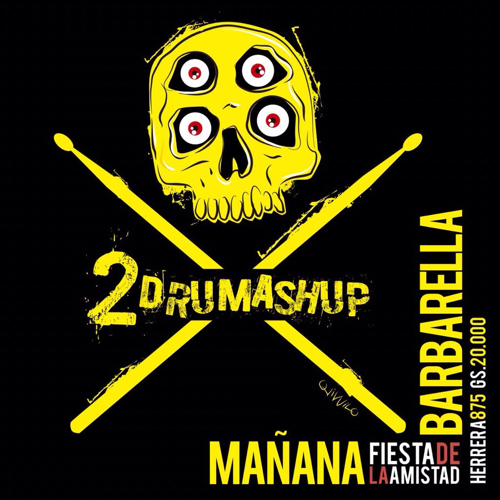 2drumashup's tweet photo. Mañana rompemos todo en @BarbarellaPy con todos nuestros amigos !!! http://t.co/dqmF1z5TEu