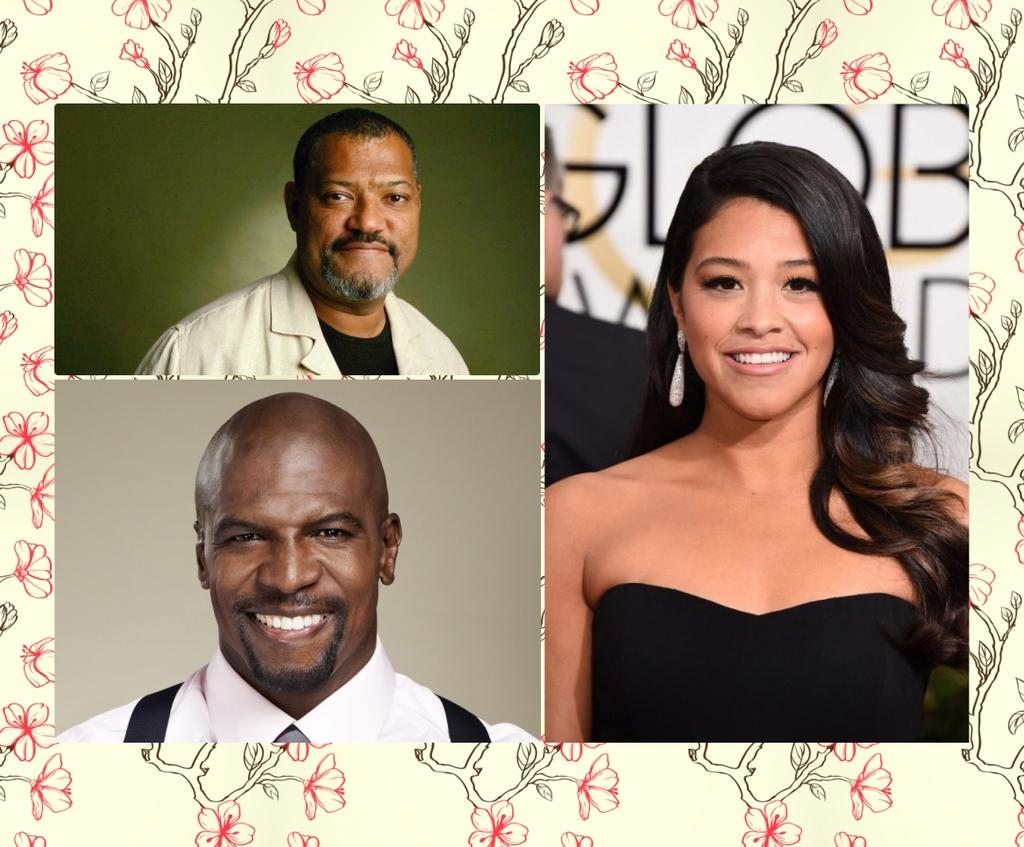  wishes Laurence Fishburne , Gina Rodriguez & Terry Crews , a happy birthday.  