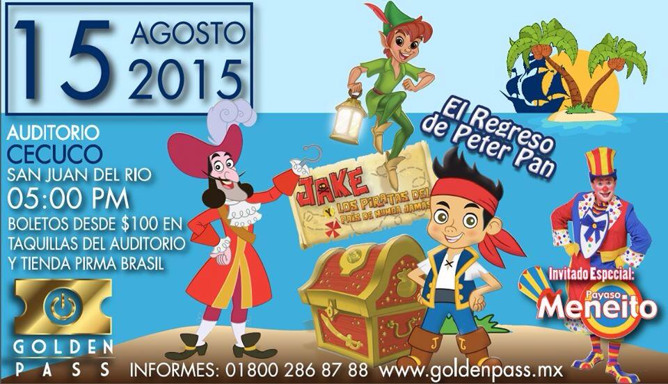 SonarMusicQ's tweet photo. Todas las Aventuras de Jake y los piratas en #Querétaro 

Agosto 15 #SanJuanDelRio
Agosto 16 @QTMmx http://t.co/lWoeo9fX9J