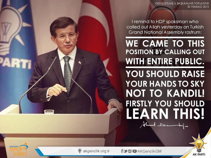 You should raise your hands to sky not to Kandil. Firstly you should learn this.