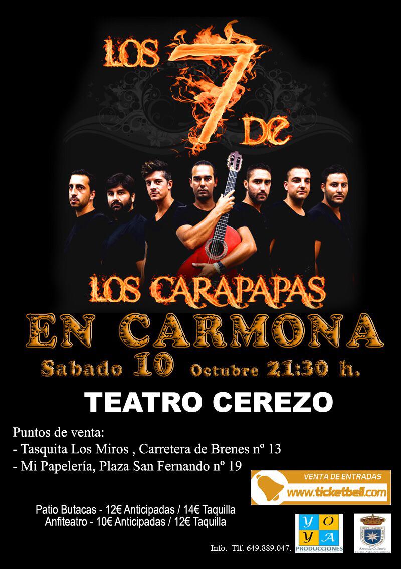 Empezamos la nueva gira con los 7 de los carapapas, abierta contratacion 656.85.87.09