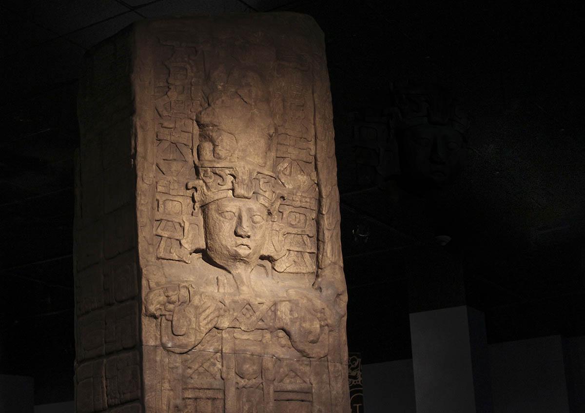 SDNHM's tweet photo. This stela depicts the semi-divine king K'ak' Tiliw who was believed to be equal to the Maize God #MayaMonday #MayaSD http://t.co/5hnq5JOrzb